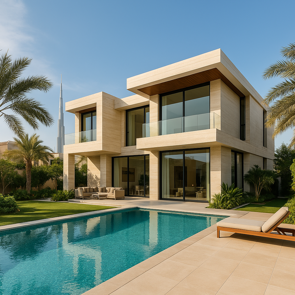 Dubai luxury property skyline view